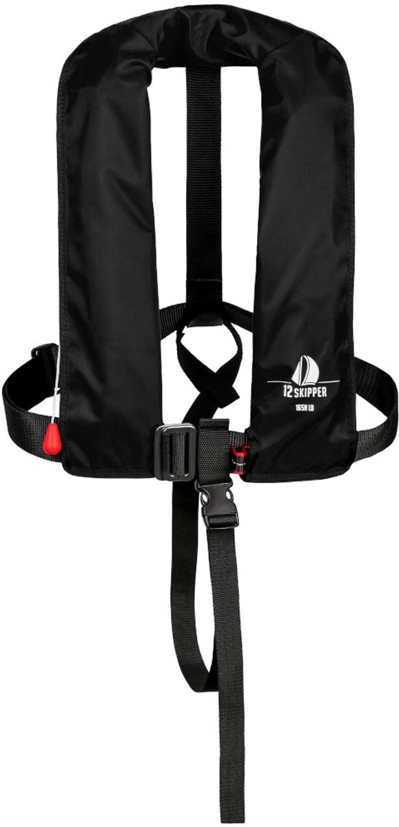12skipper automatisch reddingsvest 165N met harnas, zwart