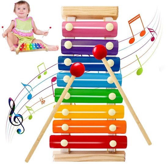 Xylofoon voor kinderen, houten kind muziekinstrument muziekspeelgoed, regenboog kinderen klokkenspel educatief kinderspeelgoed, percussie voor ontluikende muzikanten