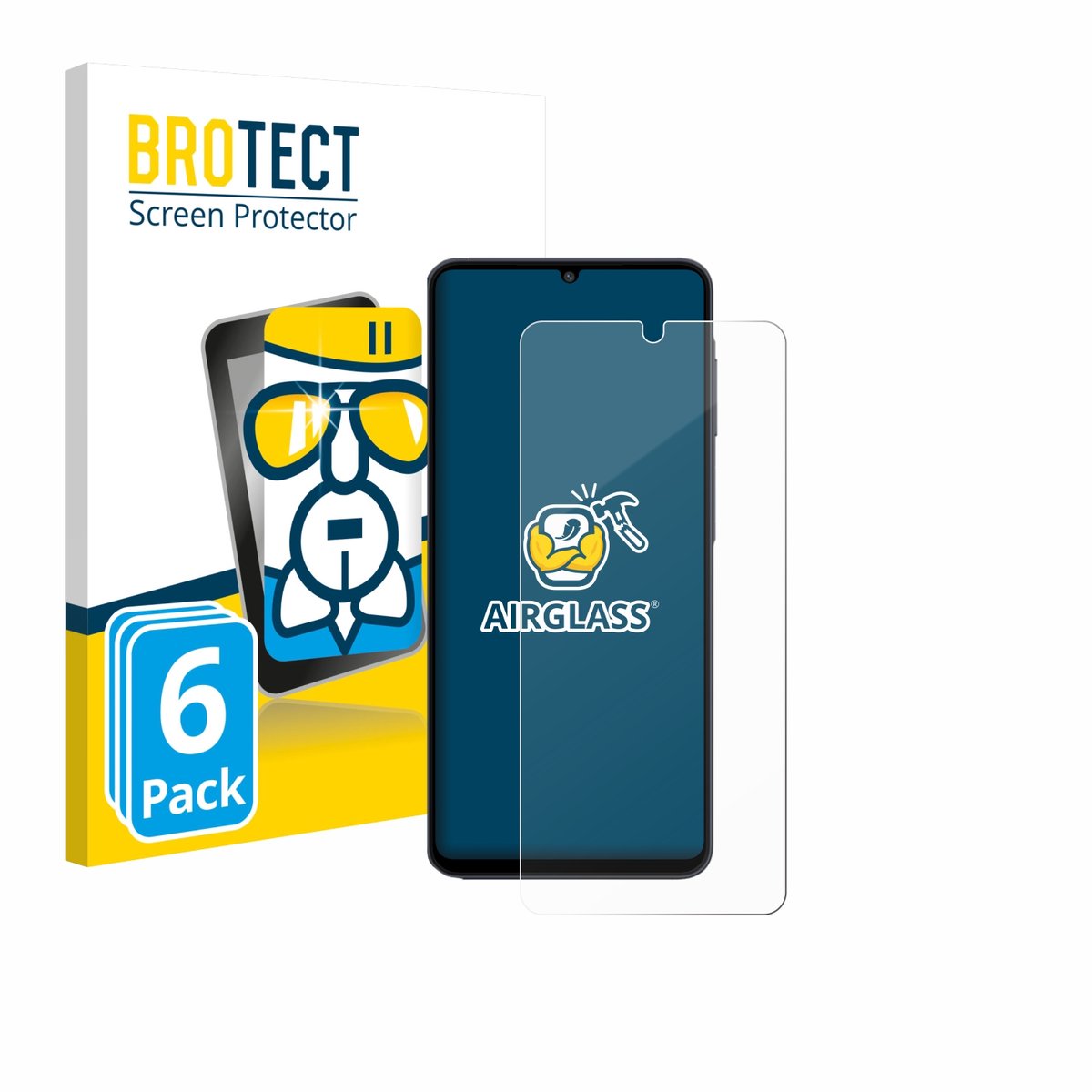Screenprotector 6 Stuks voor Samsung Galaxy M07 Beschermglas transparant
