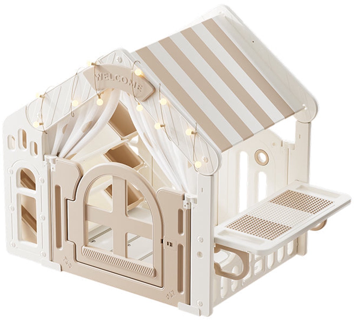 Russle Kunststof Speelhuisje voor Kinderen - Binnen en Buiten - Beige