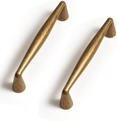 meubelgreep keuken 96mm, 2 stuks antiek messing keukenkastgrepen, vintage meubelgreep, keuken ladetrekker