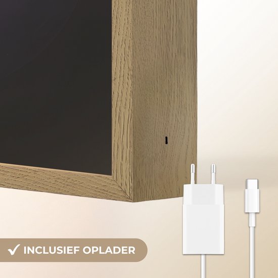 Nachtlampje 40x60 cm - Kinder lamp - Grafisch - Controller - Neon - Verfspatten - Tafellamp kinderkamer draadloos - Slaapkamer lampje - Bedlamp kinderen - Kinderlampje - Wandlamp babykamer - Nachtlampjes van OnlyWow — afbeelding 5