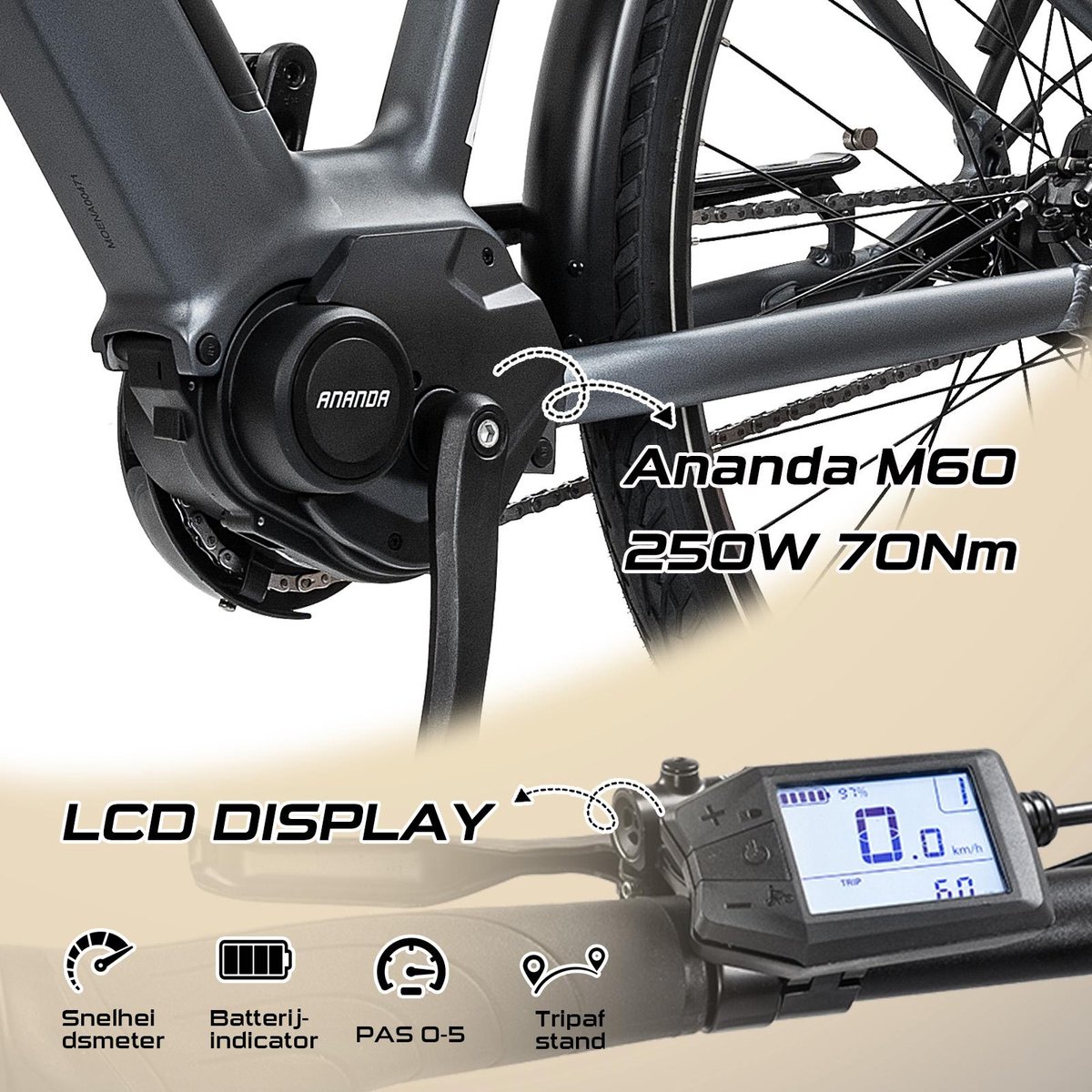 REX Commuter+ elektrische fiets, elektrische fiets dames, Middenmotor 250W, 28 Inch Stadtfiets, 468 Wh accu, SHIMANO 7 Versnellingen, maximaal 120 km, blauw thumbnail 3