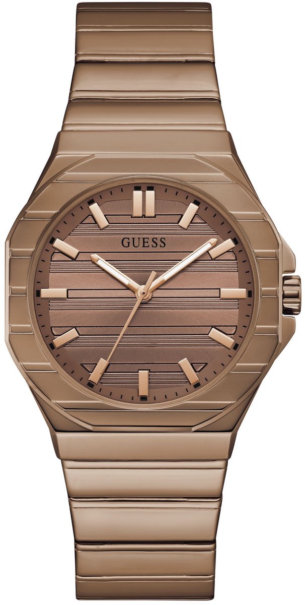 Guess Jaq Quartz Analoog Horloge Bruin Kast: 100% Roestvrij Staal | Armband: 100% Roestvrij Staal 38 mm GW1070G2, GW1070G3