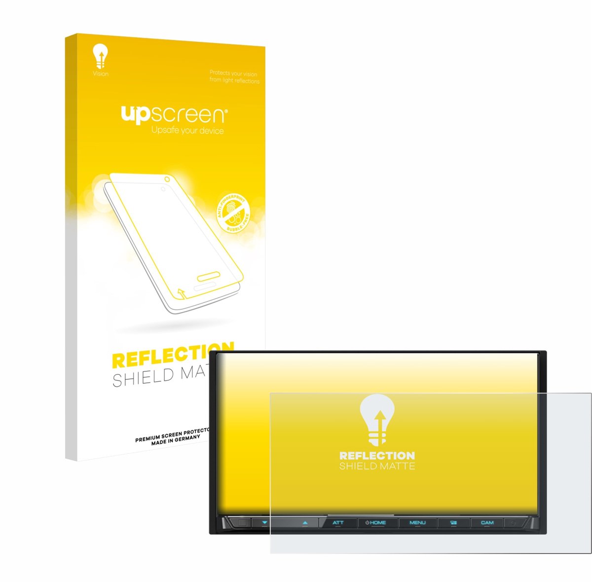 upscreen - Screenprotector voor Kenwood DMX8021DABS - Folie Beschermfolie anti glare matte
