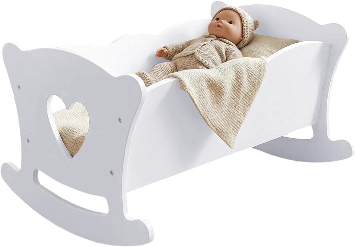 Poppenbed Houten - Speelgoed Meubilair - Fantasie Spel - Duurzame Collectie - 20 Inch