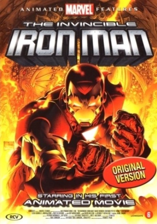 Iron Man in rood en goud harnas, vuisten gebald, met "The Invincible Iron Man" logo en "Original Version".