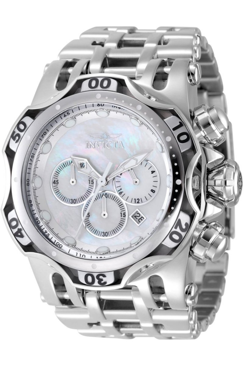 Invicta Fusion 49169 Heren Horloge - Waterdicht - Analoog - Quartz Uurwerk - Roestvrij Staal met parelmoeren Wijzerplaat - 54mm