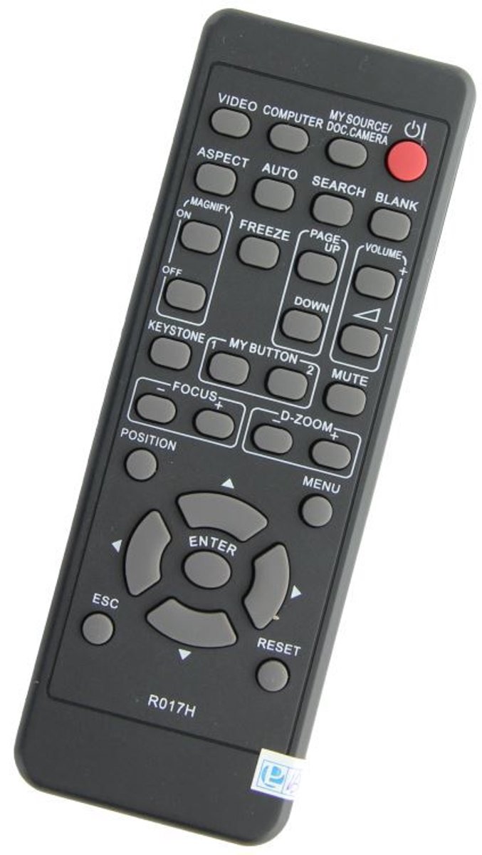 Afstandsbediening geschikt voor de HITACHI CP-X608 beamer, vervangt R002 / HL02194