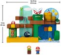 Super Mario speelset met afmetingen 13"x18.75".