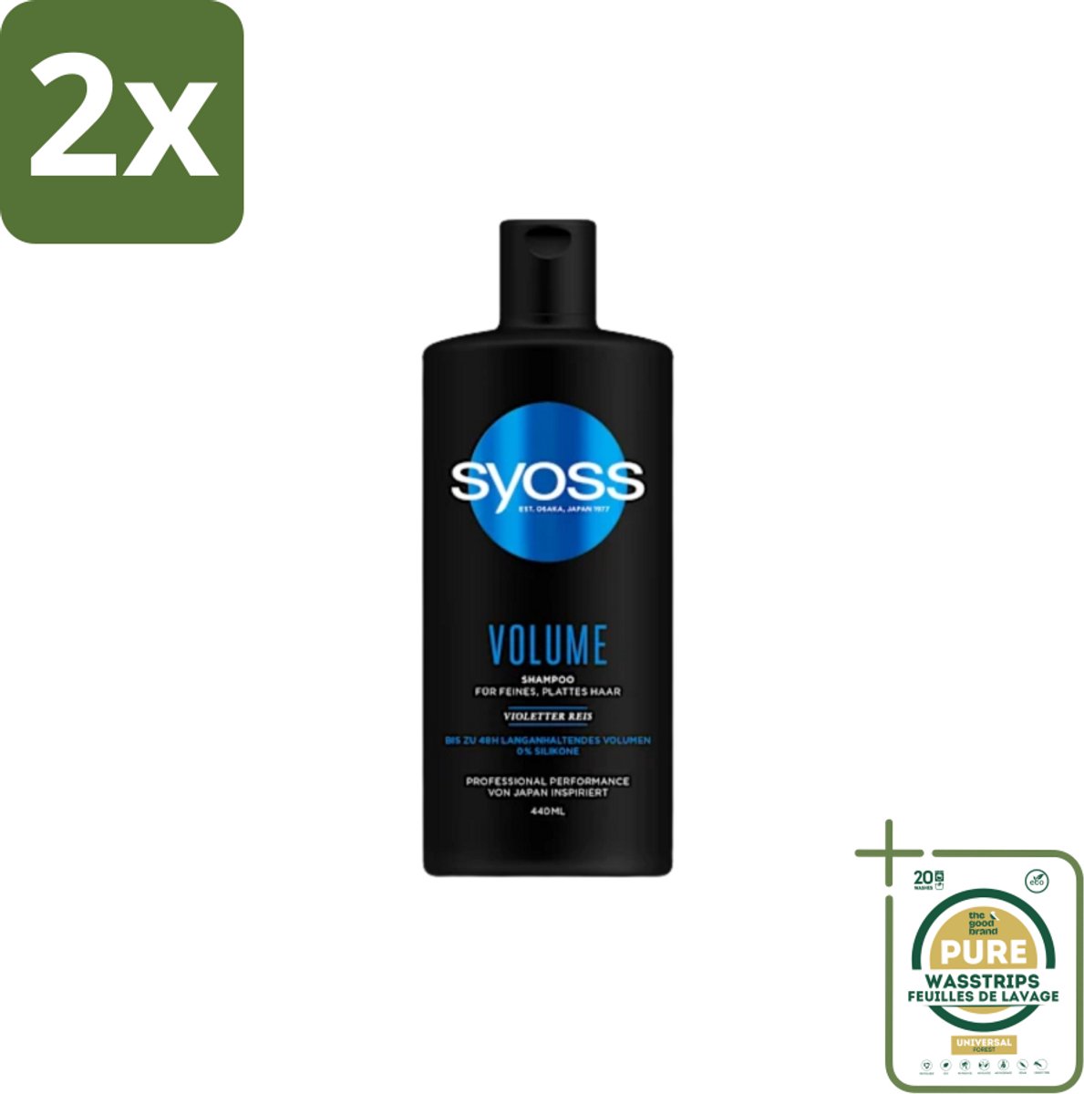 Syoss – Shampoo – Volume – 440 ml - Voordeelverpakking - 2 stuks - Slap haar - Haar body
