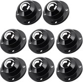 8 stuks meubelwielen, kleine zwenkwielen 360 graden, 25mm