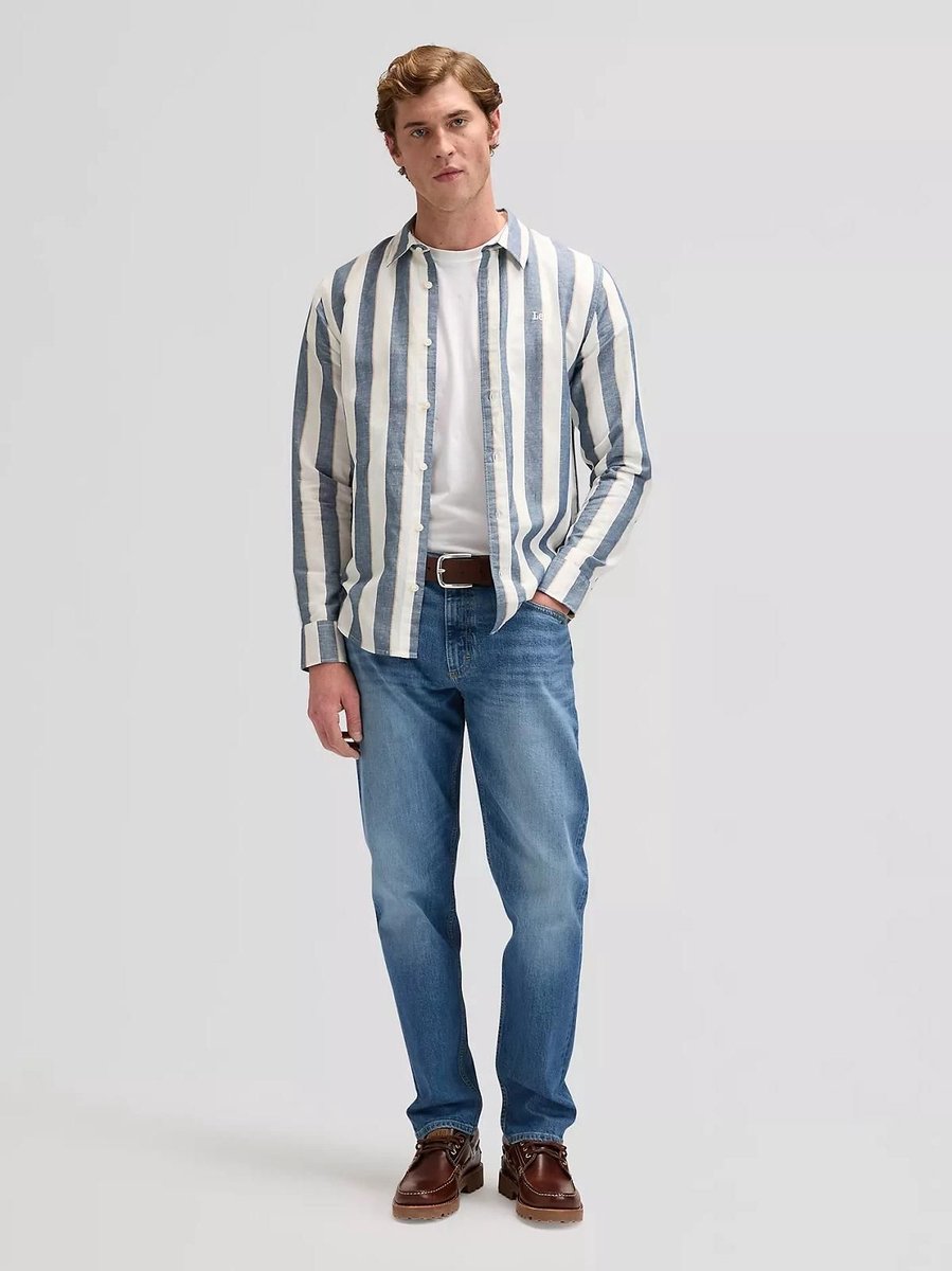 Lee Regular Shirt Academy Stripe Blauw