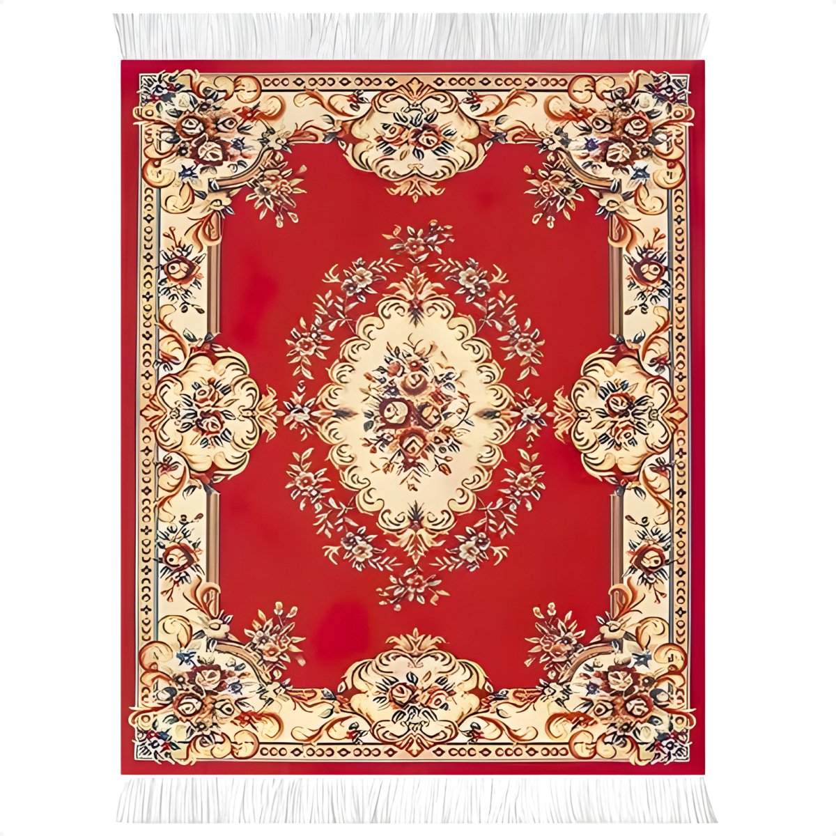 Perzisch Tapijt Muismat - 25x18 cm - Anti-Slip Rubber Onderkant - Oriëntaals Rood