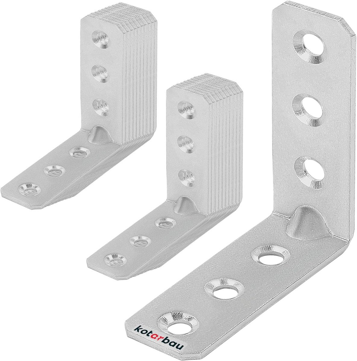 Set van 25 Gegalvaniseerde Hoekijzers 60x60mm - Zware Montagebeugels voor Meubels en Constructie