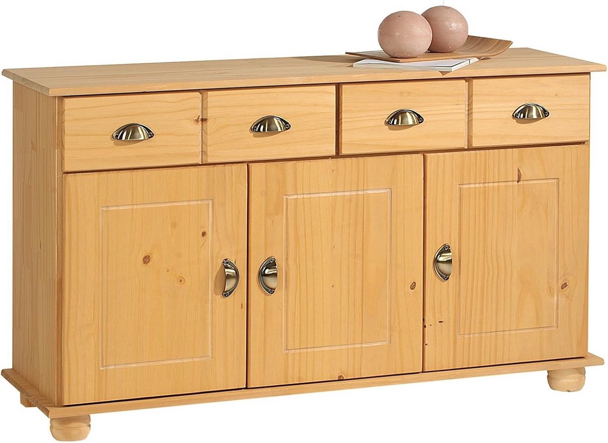 Massief Grenen Dressoir met Laden en Deuren - Rustieke Opbergkast
