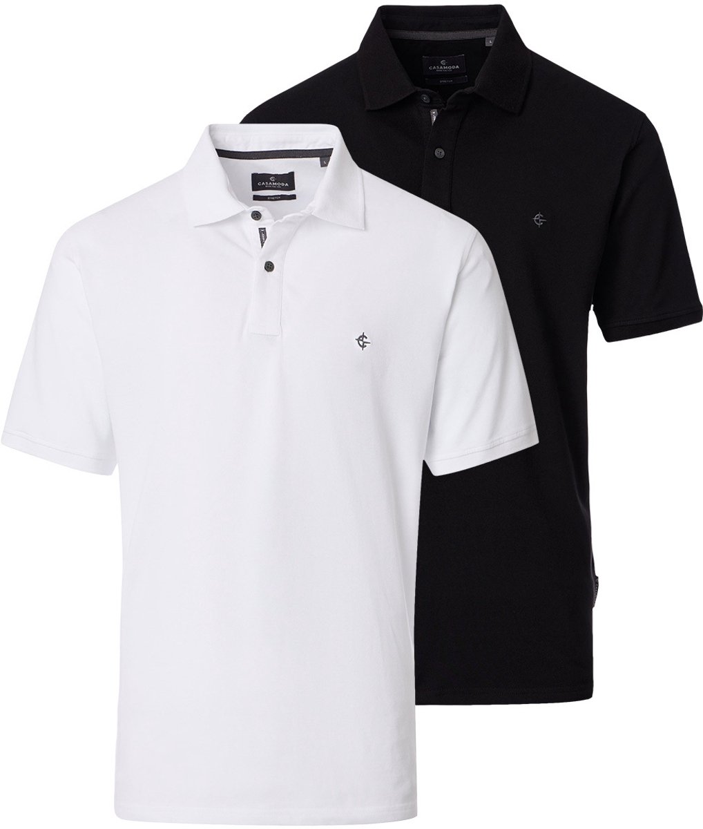 CASAMODA Heren poloshirt 2 pack Basic