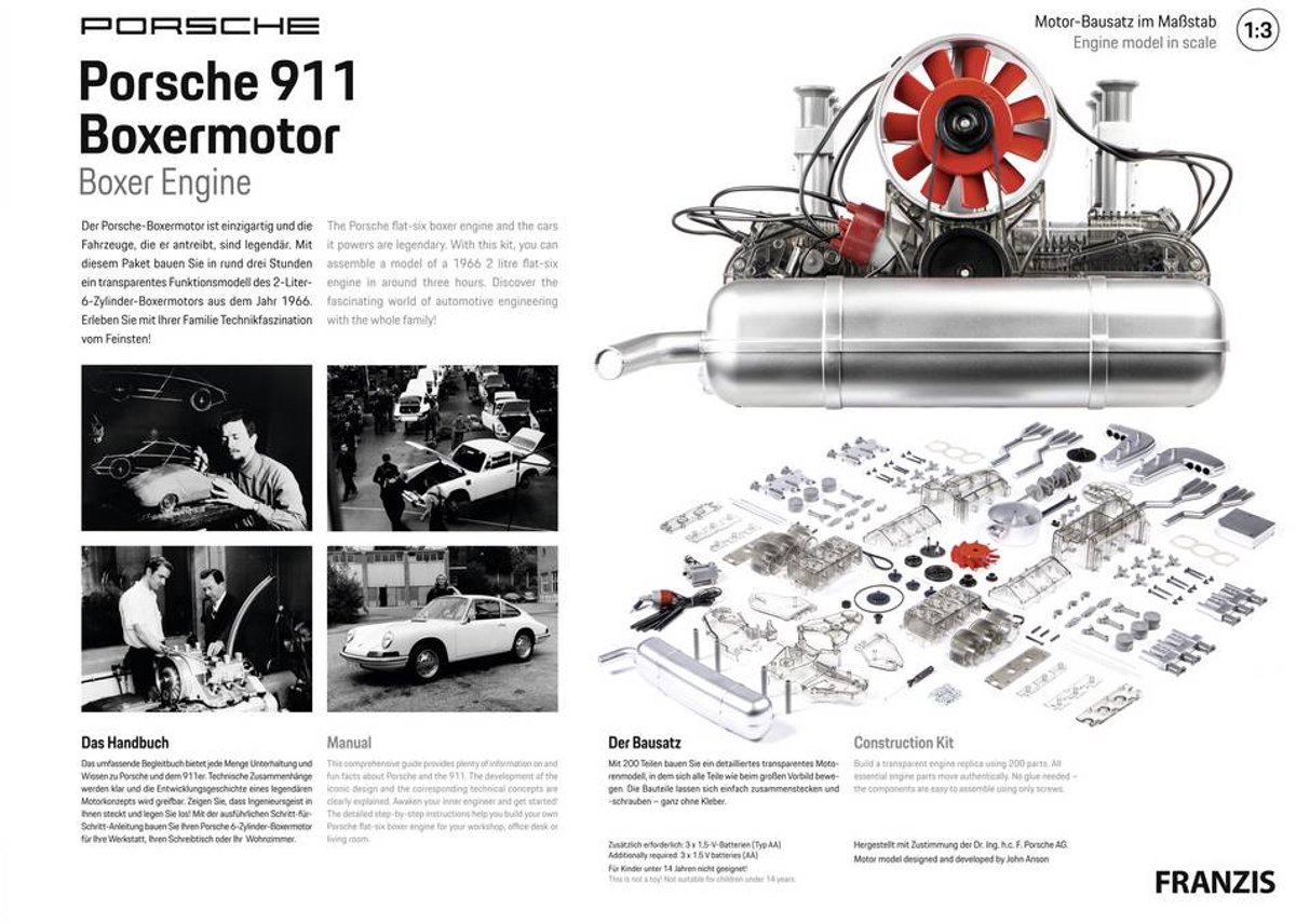 Franzis Porsche 911 Boxer Engine Kit (2025) modelbouw thumbnail 3