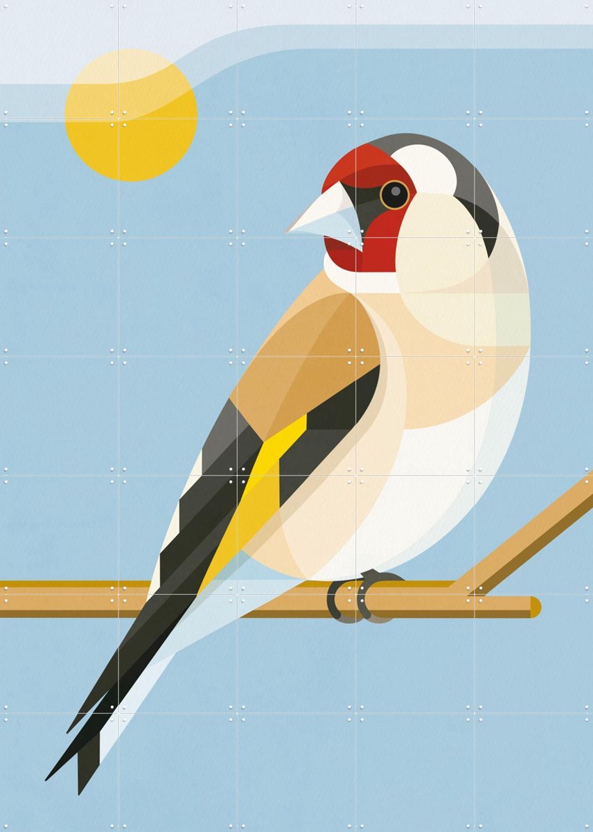 IXXI Puttertje, Elke Uijtewaal - 100 x 140 cm - Gratis ophangtool - Grote wanddecoratie en posters - Kleurrijk, Illustraties, Digitale Kunst, Grafisch