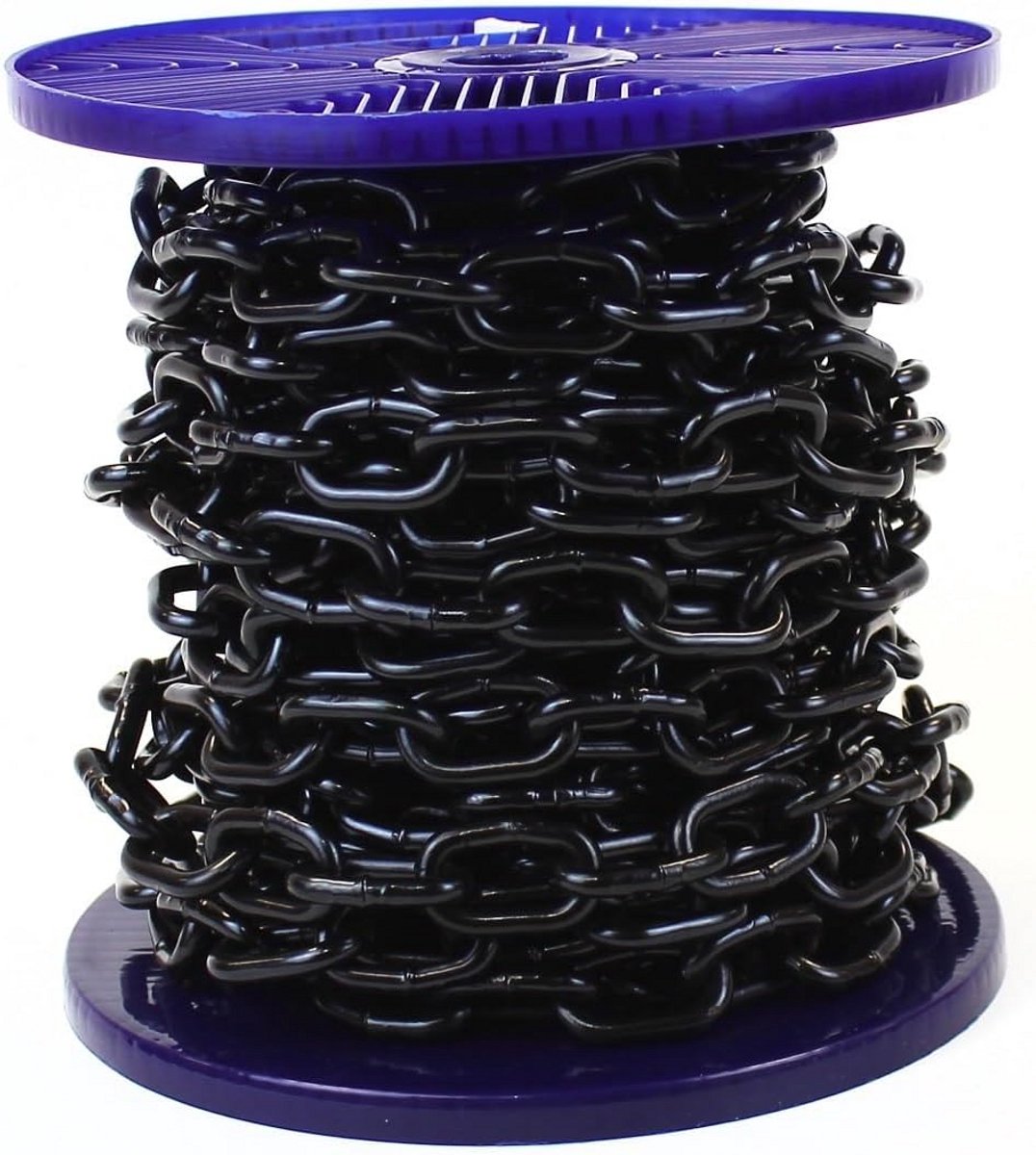 Zwarte Geplateerde Stalen Ketting Heavy Duty voor Beveiliging en Hefwerk - Diverse Diameters en Lengtes
