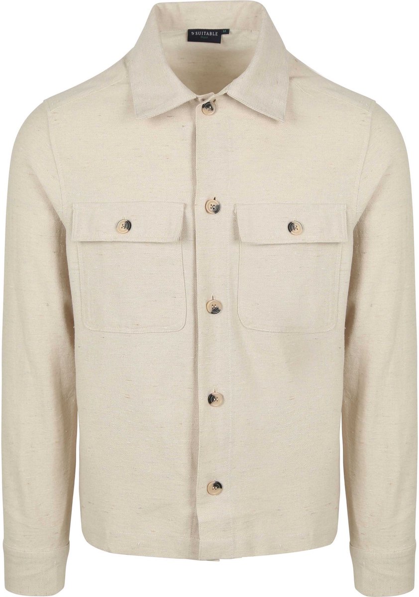 Suitable Drop Loop Overshirt Sand - Maat XXL - Heren