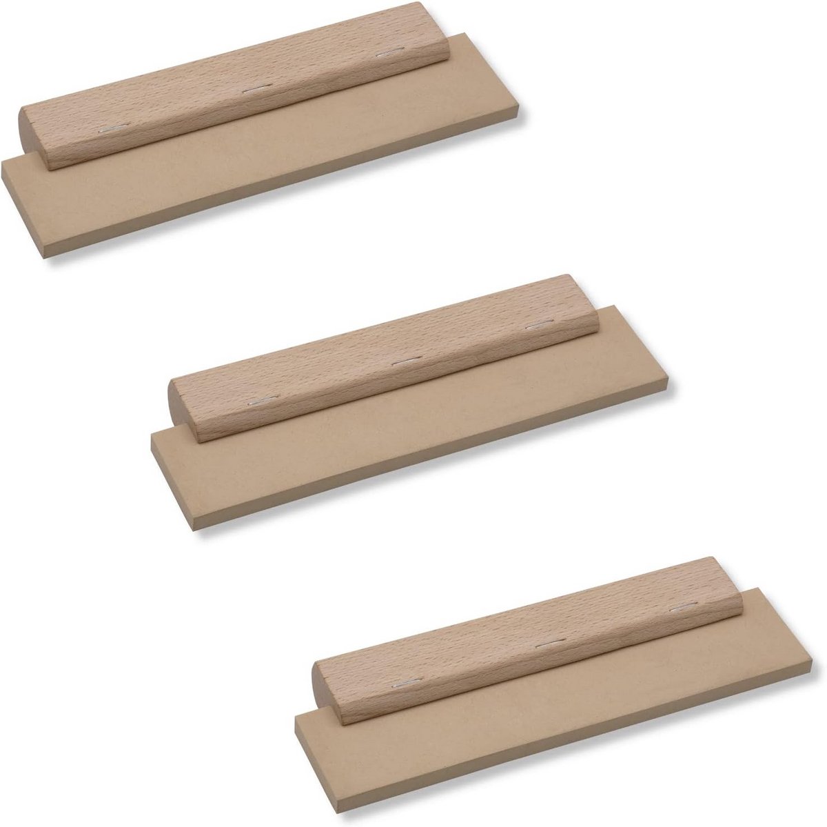 Set van 3 Voegrubbers met Houten Handvat voor Kitvoegen - 8mm Dikte