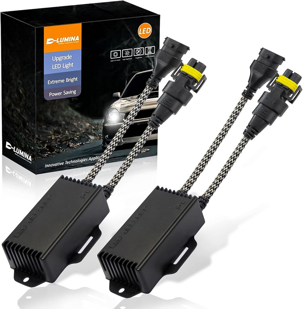 LED Decoder Resistor H8 H9 H11 Canbus Foutmelder Anti-Flitser Set