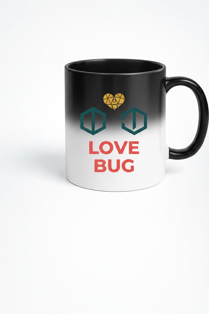 Magische 'LOVE BUG' Mok - Hittegevoelige Thermische Mok met Liefdesontwerp