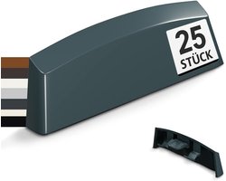 Afwateringsdoppen Dakkapel Antracietgrijs voor Frezingen 45 mm - Set van 25 stuks