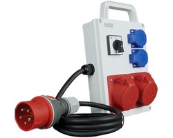 Krachtstroom Verdeelkast 16A met 2x CEE en 2x Schuko Stopcontact - IP44 Werkplaats & Fabriek