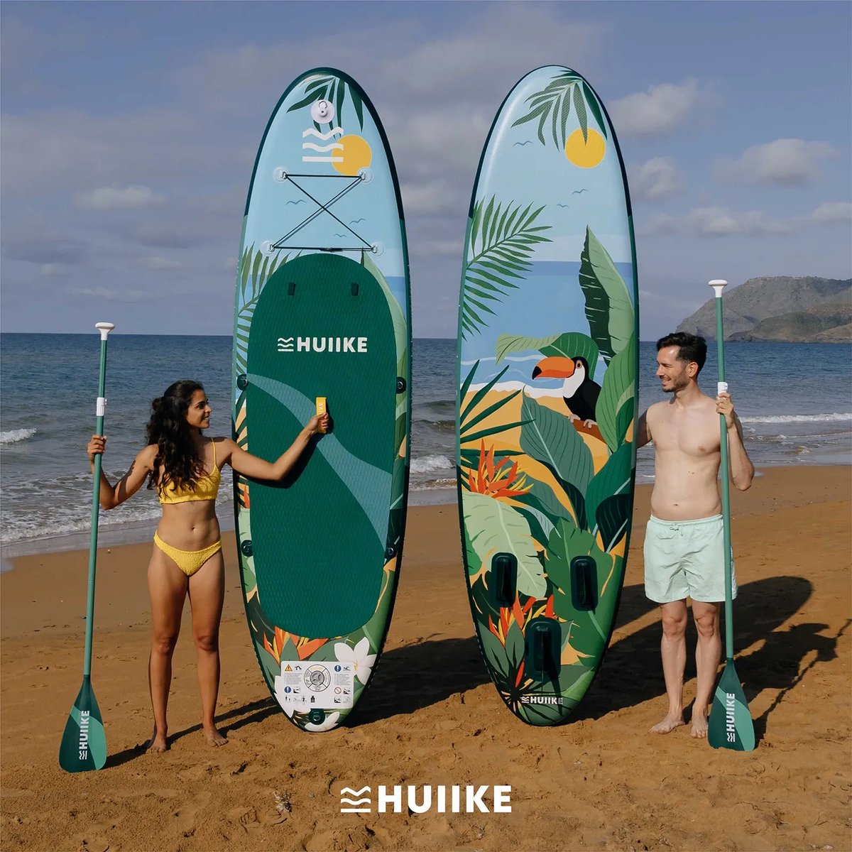 HUIIKE SUP Board - Opblaasbaar Paddle Board met Accessoires, Peddel, Vinnen, Pomp - Stand Up Paddle met Hoge Stabiliteit - 305 x 84 x 15 cm - Max. 130 kg – foto 7