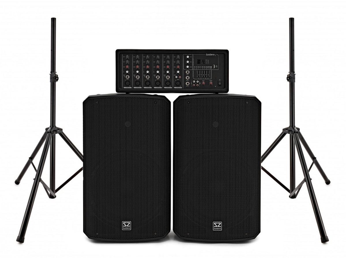 SubZero SZPA-612 250W 12 PA-systeem met Standaards