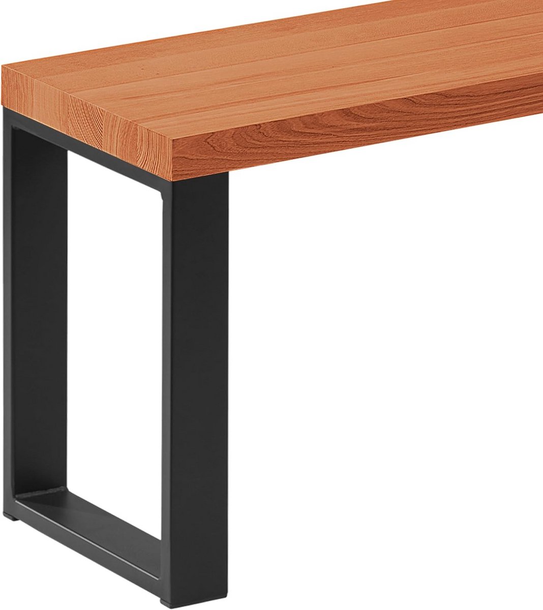 Massief Houten Zitbank voor Eetkamer of Hal - Eenvoudig Zwart - 100 cm