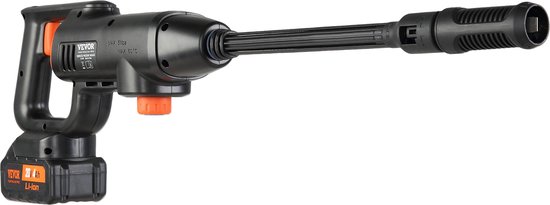 VEVOR Accu-Hogedrukreiniger, Draadloze Waterdrukreiniger, Spuitpistool, Hogedrukreinigerpistool (220w 21v, 40bar, voor Mobiele Reiniging en Irrigatie, 4l/Min, Inclusief Accessoires, Oplader) van Merkloos	 — afbeelding 2