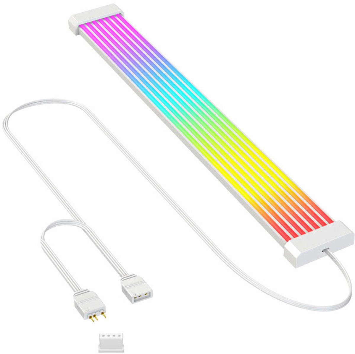 PC RGB Light Strip voor PSU Kabels – 5V 3Pin Sync – voor 6/8/12/16/24Pin Extensies & PC Behuizing