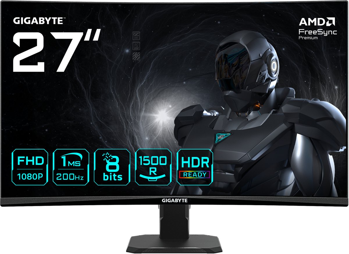 GIGABYTE GS27FCA computer monitor 68,6 cm (27") 1920 x 1080 Pixels Full HD LED Zwart