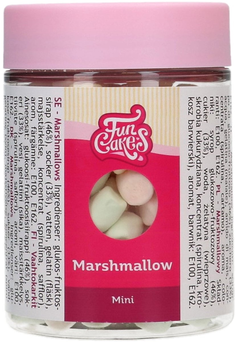 FunCakes Suikerdecoraties - Mini Marshmallows - 50g - Eetbare Taartdecoratie