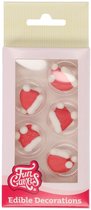 FunCakes Suikerdecoraties - Kerstmuts - 12 Stuks - Eetbare Taartdecoratie