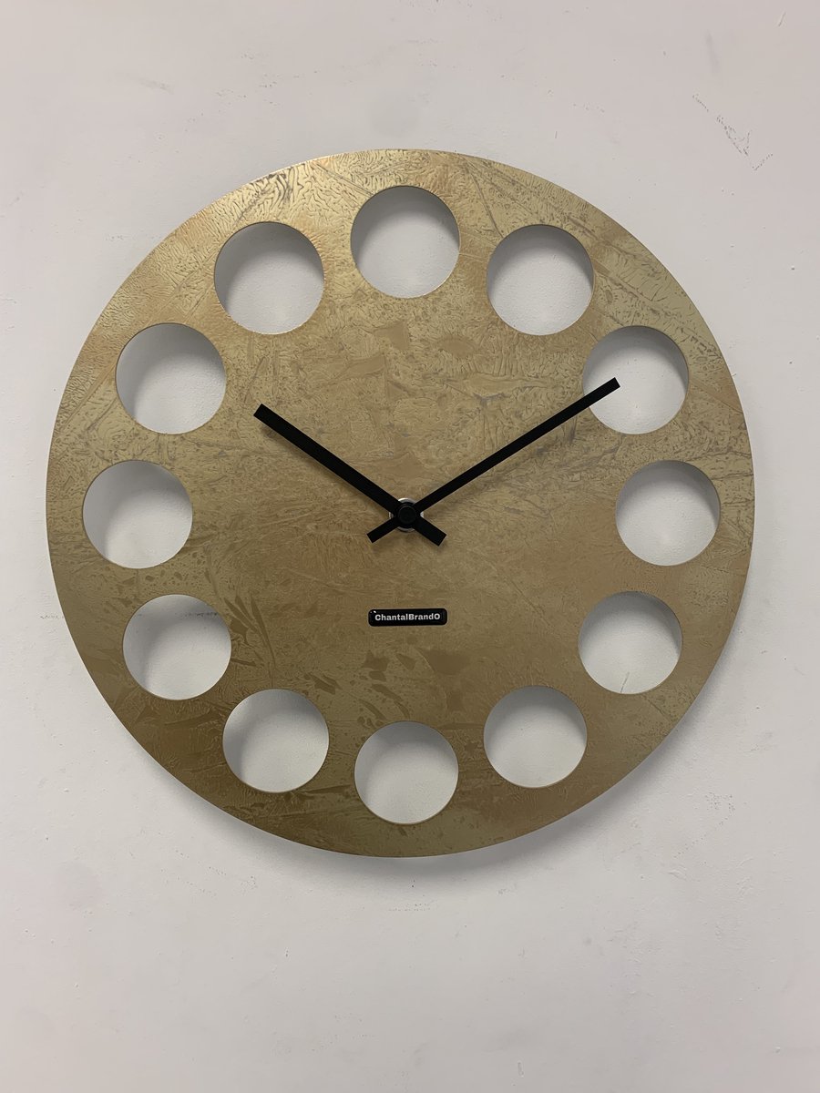 MOSACLOCK GOLD LABEL 40 LABEL Wandklok Modern Industrieel Design GOUD