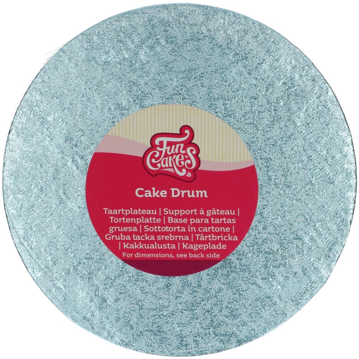 FunCakes Cake Drum Rond - Baby Blauw - Ø20 cm / 12 mm - Taartonderlegger - Taartkarton