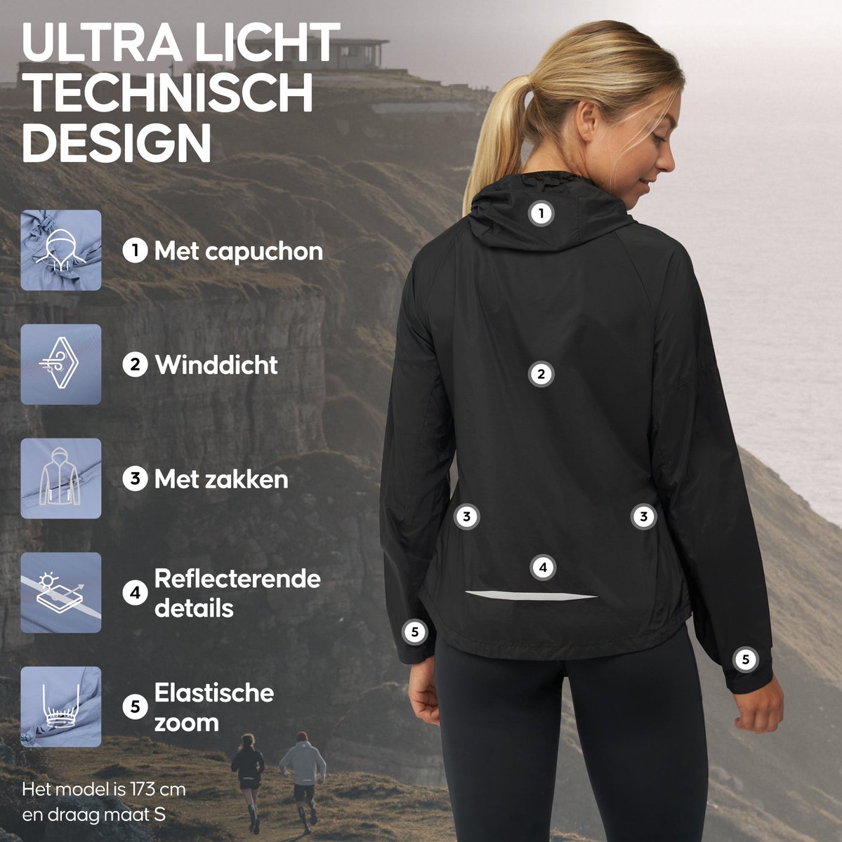 Odlo Zeroweight Pro X-Warm Fietsjas Dames - zwart
