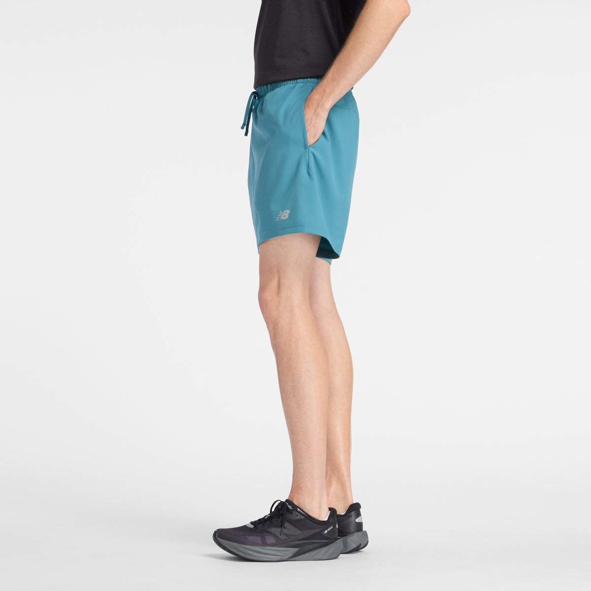New Balance Sport Essentials Short 5″ Heren Sportbroek BIG Turquoise