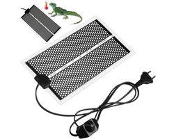 Verwarmingsmat 7 W 15 x 28 cm voor terrarium reptielen - instelbare temperatuur - schildpadden, slangen, hagedissen - reptielenwarmtemat met zoekwoorden reptielen, terrarium, warmtemat.