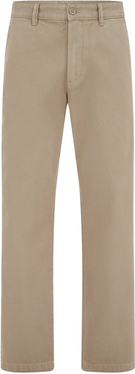WE Fashion Heren regular fit chino met structuur