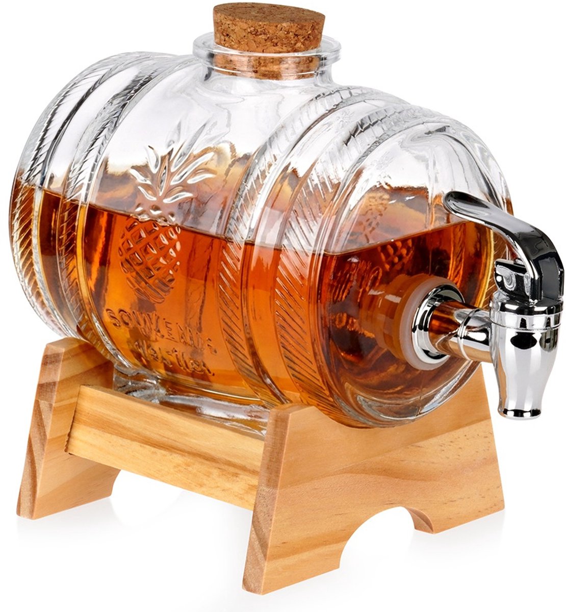Drankdispenser met Kraan en Standaard 1 l - Kraantje - Limonadetap - Drank Dispenser - Limonadedispenser - Kan - Karaffe
