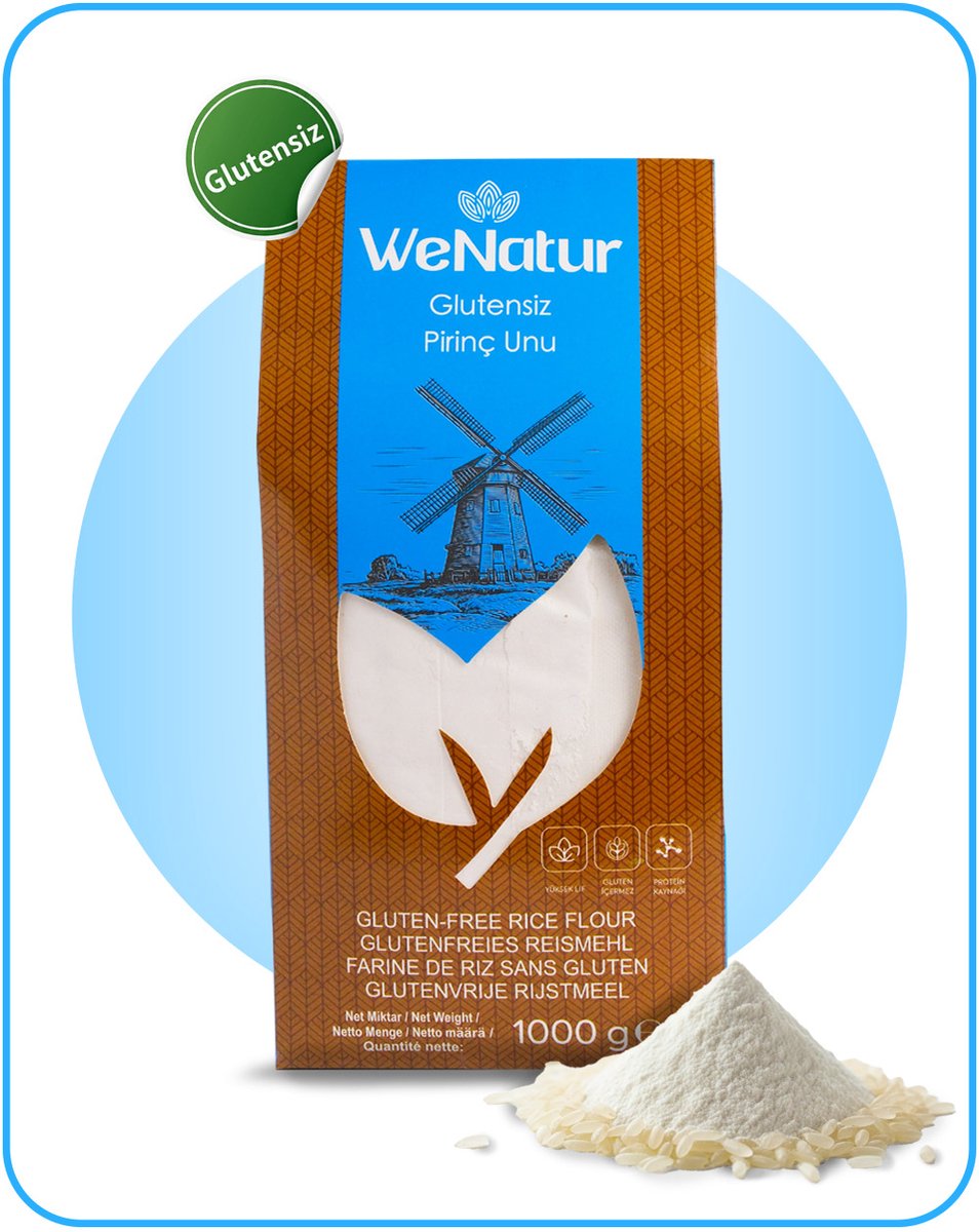 Wenatur Glutenvrije Rijstmeel - 1000g - 100% Natuurlijk & Glutenvrij