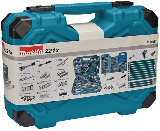 Makita E-10883 Handgereedschapset - 221-delig