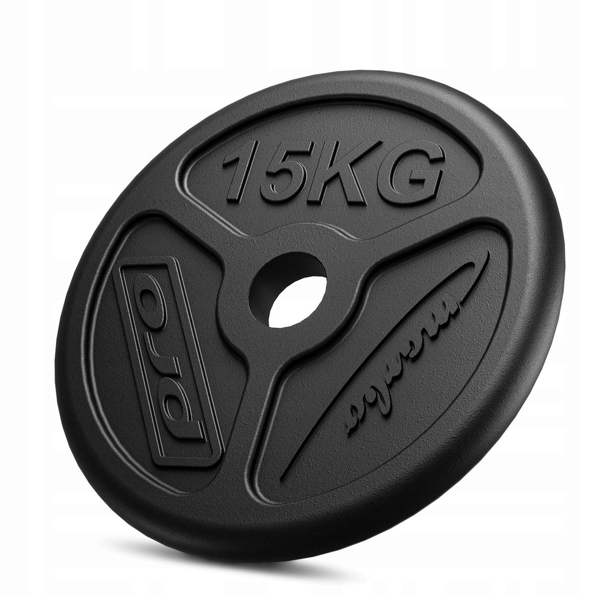 Marbo Sport - Olympische halterschijf - Olympic Weight Plate - 15 kg - Gietijzer - Boring 51 mm - Voor krachttraining en thuisgym en Home Gym - Zwart