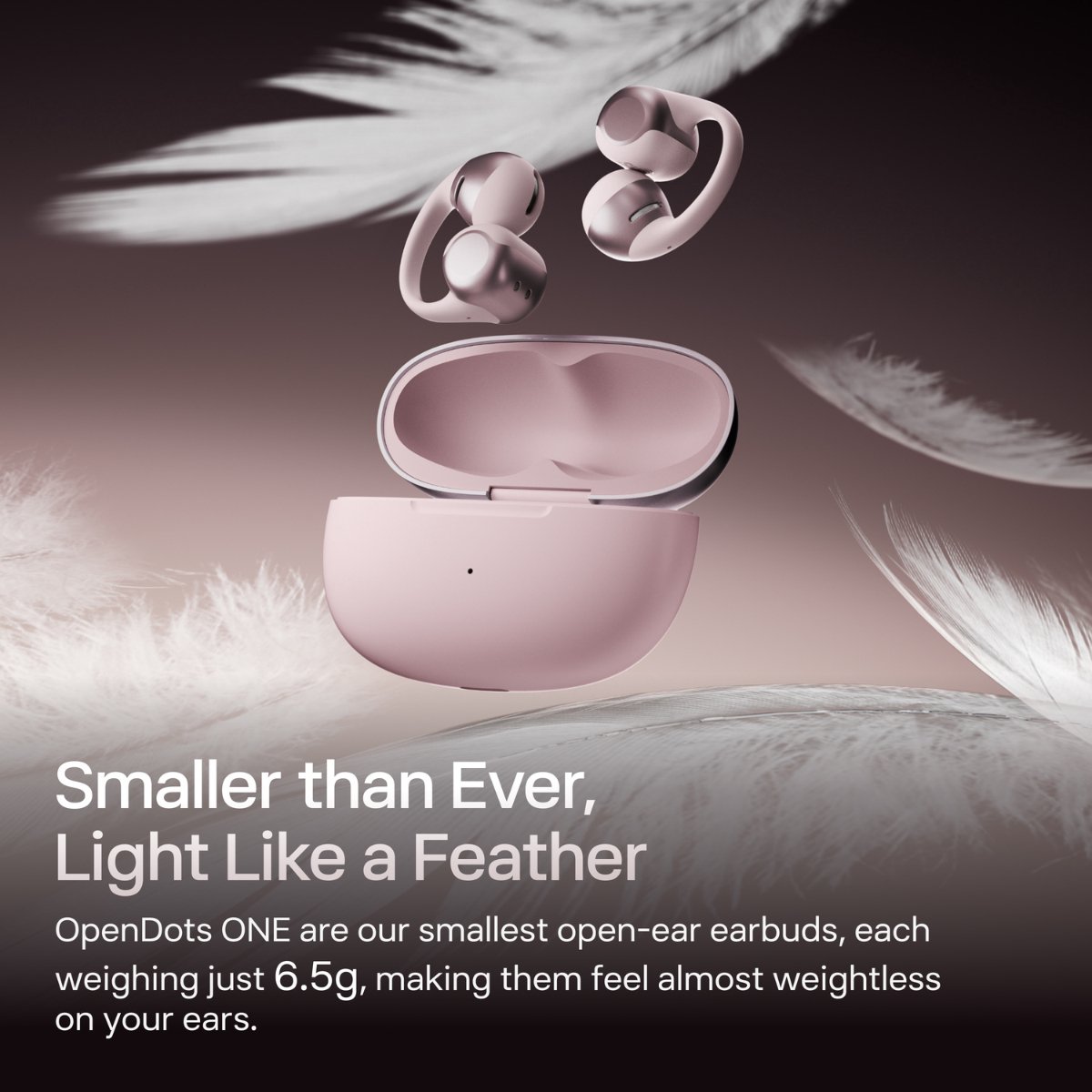 Shokz OpenDots ONE Open-ear Clip-on Oortjes – Dolby Audio – Draadloze Oordopjes – Roze thumbnail 6
