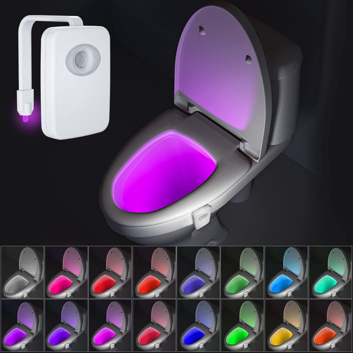 32 Kleuren Toilet Nachtlamp - Slimme LED Toiletverlichting met Bewegingsactivering en Waterdicht Ontwerp